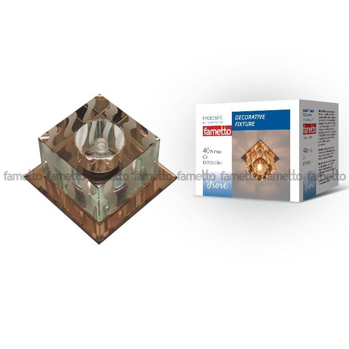 DLS-F126 G4 TEA/CLEAR Светильник декоративный встраиваемый ТМ Fametto DLS-F126 G4 TEA/CLEAR Светильник декоративный встраиваемый ТМ Fametto