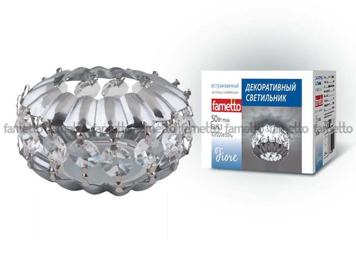DLS-L103 GU5.3 CHROME/CLEAR Светильник декоративный встраиваемый, серия Luciole. Без лампы, GU5.3. Д DLS-L103 GU5.3 CHROME/CLEAR Светильник декоративный встраиваемый, серия Luciole. Без лампы, GU5.3. Д