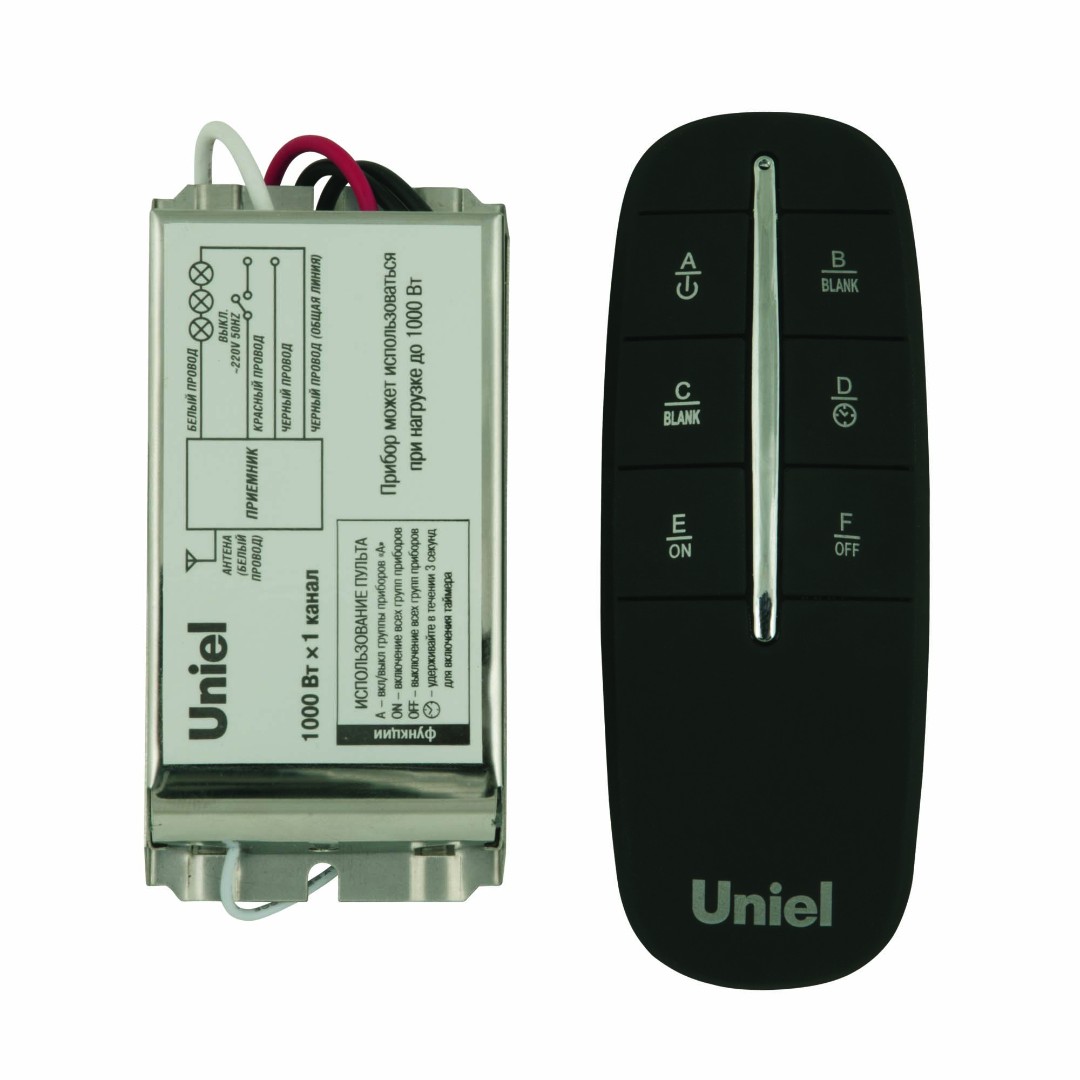 UCH-P002-G1-1000W-30M Пульт управления светом, один канал. Блистерная упаковка UCH-P002-G1-1000W-30M Пульт управления светом, один канал. Блистерная упаковка