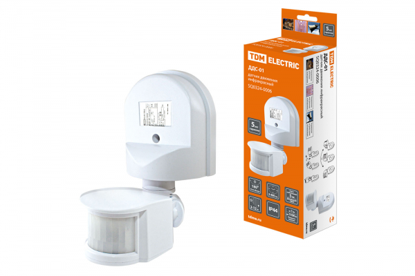 ДДС-01 1100Вт, 5-480с, 2-12м, 5+Лк, 180гр, IP44, TDM ДДС-01 1100Вт, 5-480с, 2-12м, 5+Лк, 180гр, IP44, TDM