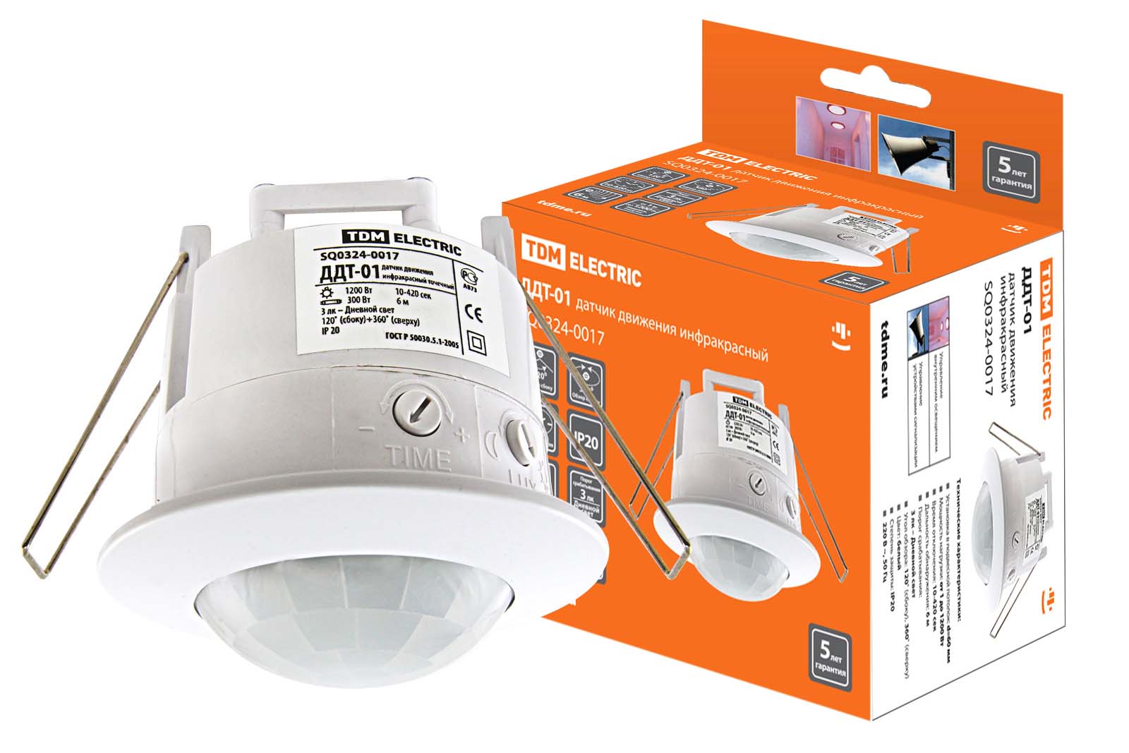 ДДТ-01 1200Вт, 10-420с, 6м, 3+Лк, 120(сбоку)+360(сверху)гр IP20, TDM ДДТ-01 1200Вт, 10-420с, 6м, 3+Лк, 120(сбоку)+360(сверху)гр IP20, TDM
